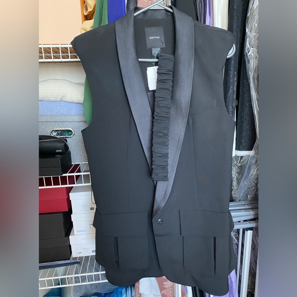 BNWT SMYTHE TUXEDO VEST HOLT RENFREW SIZE 2 WOOL SILK